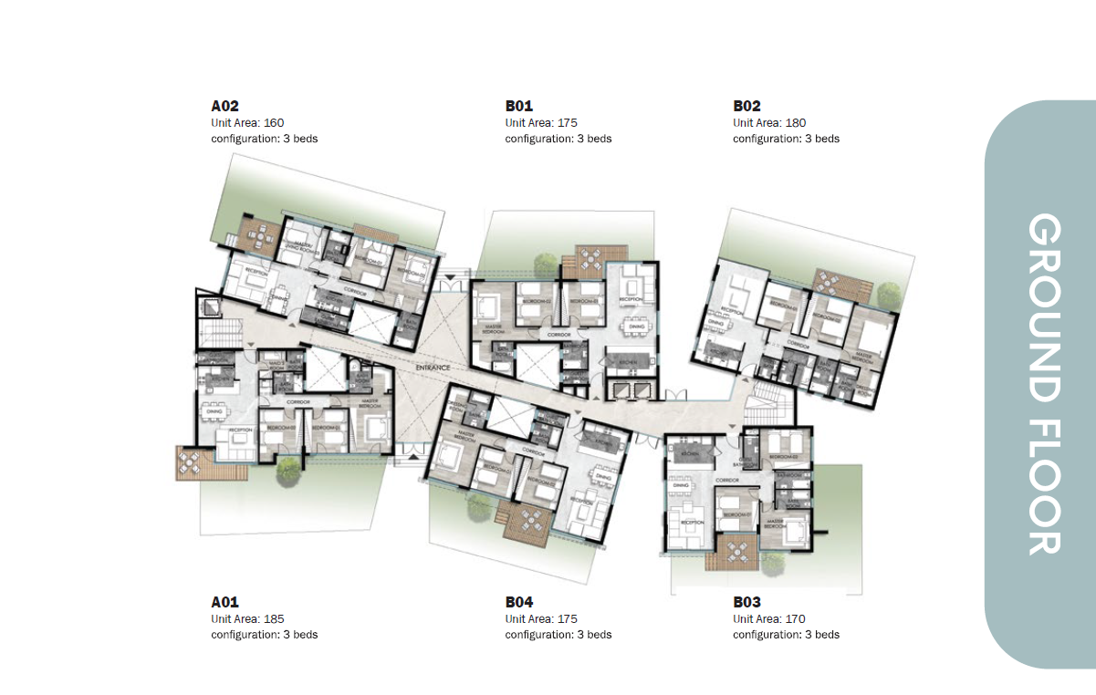 Floor plan for apartment at Leaves