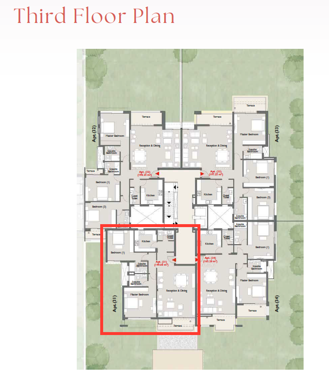 Floor plan for apartment at Capital Gardens
