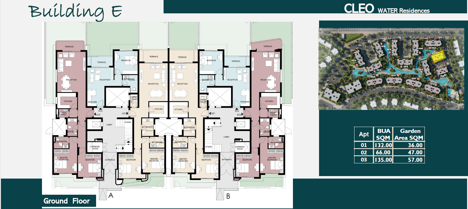 Floor plan for apartment at Palm Hills New Cairo