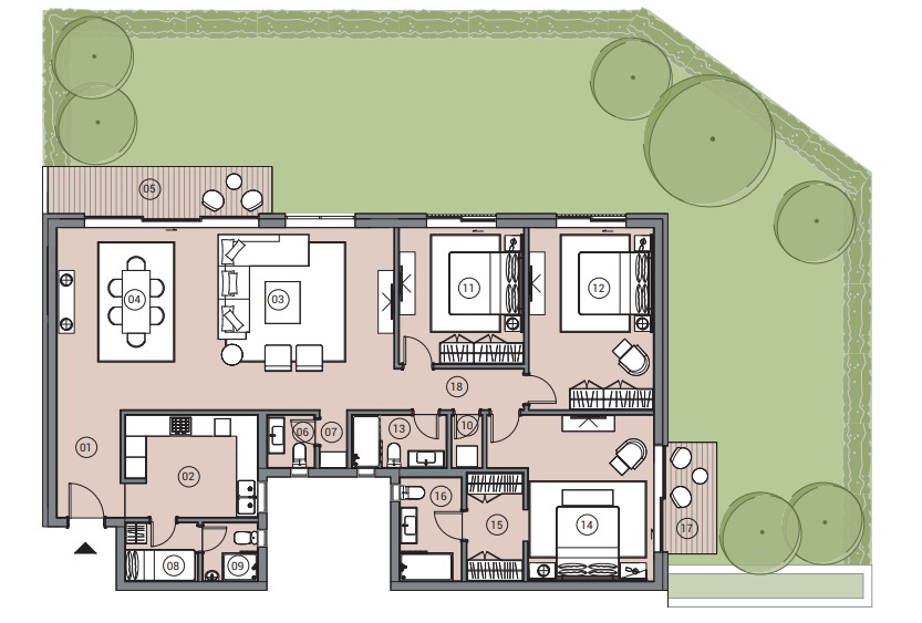 Floor plan for apartment at Swanlake Residences