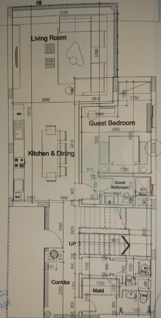 Floor plan for villa at Fouka Bay