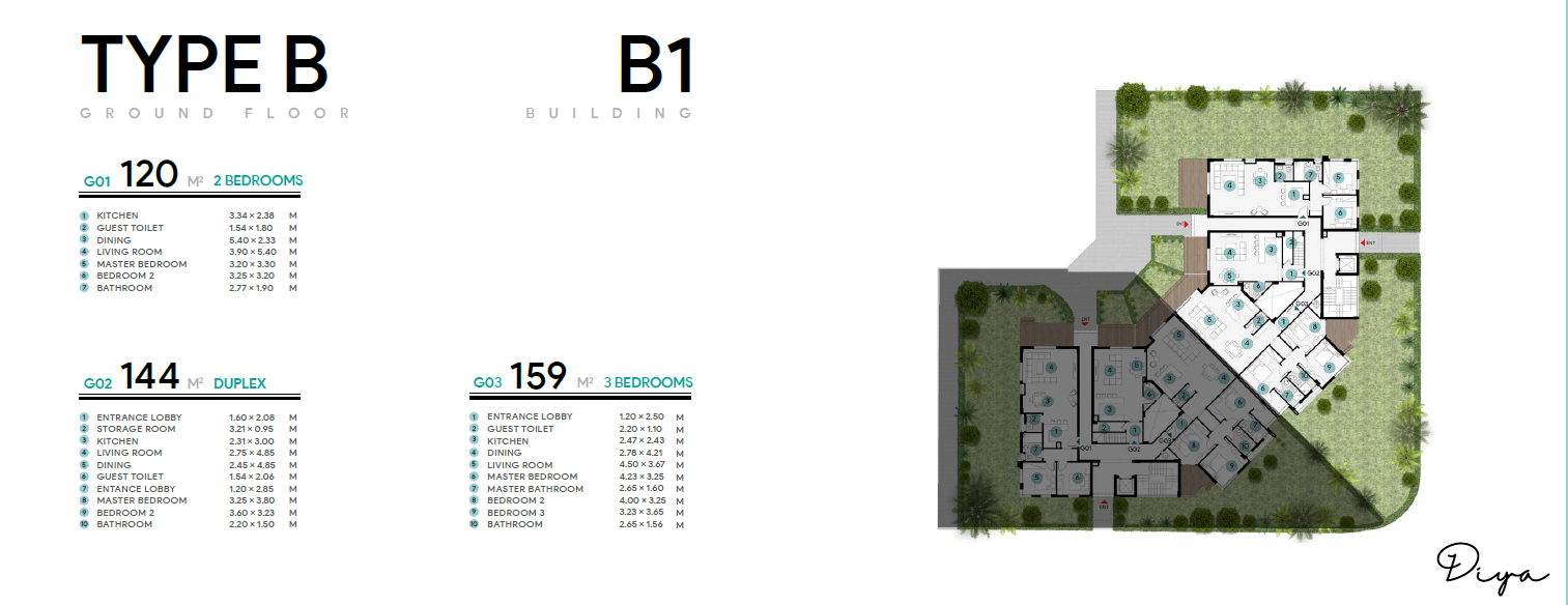 Floor plan for chalet at Azha North Coast