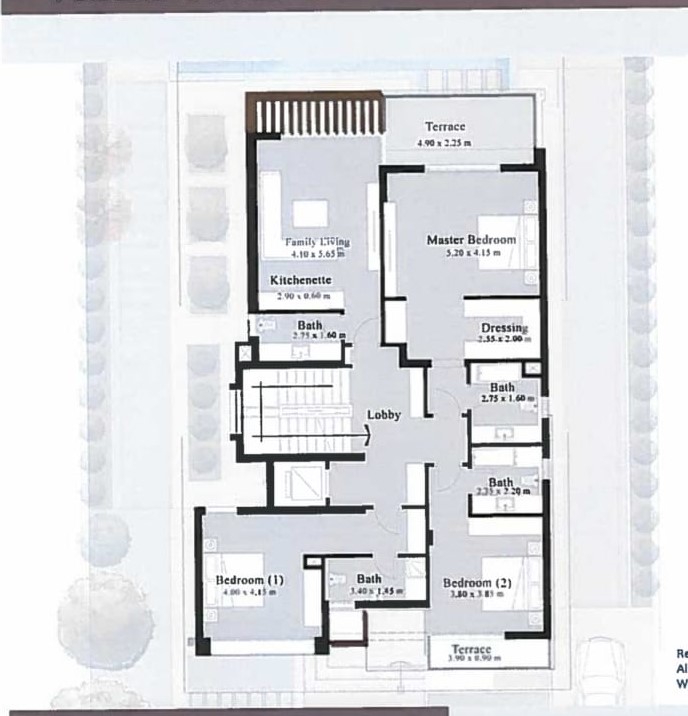 Floor plan for villa at Palm Hills New Cairo