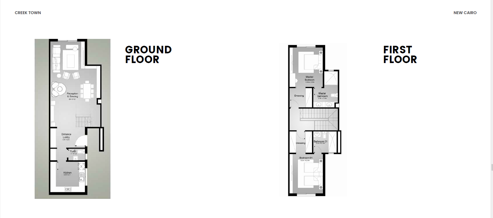 Floor plan for townhouse at Creektown