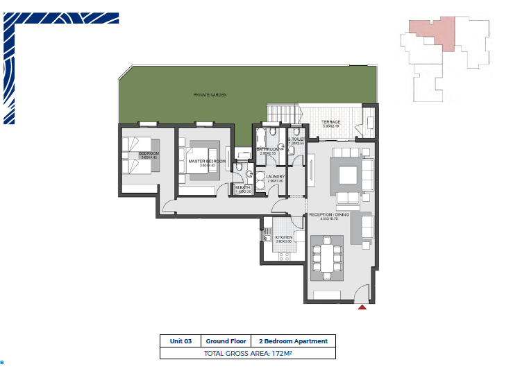 Floor plan for apartment at October Plaza