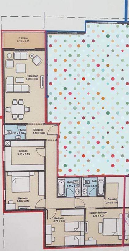 Floor plan for apartment at The Square