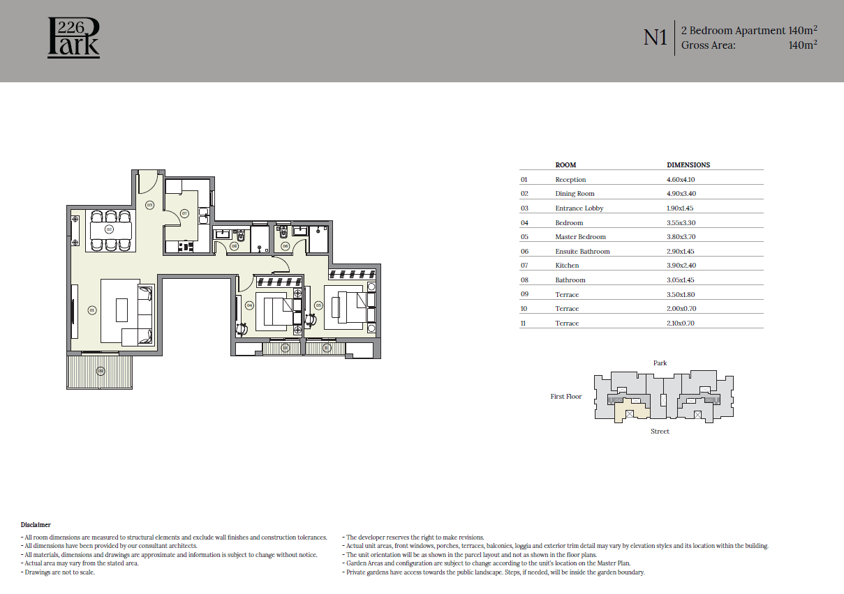Floor plan for apartment at Haptown Park 226