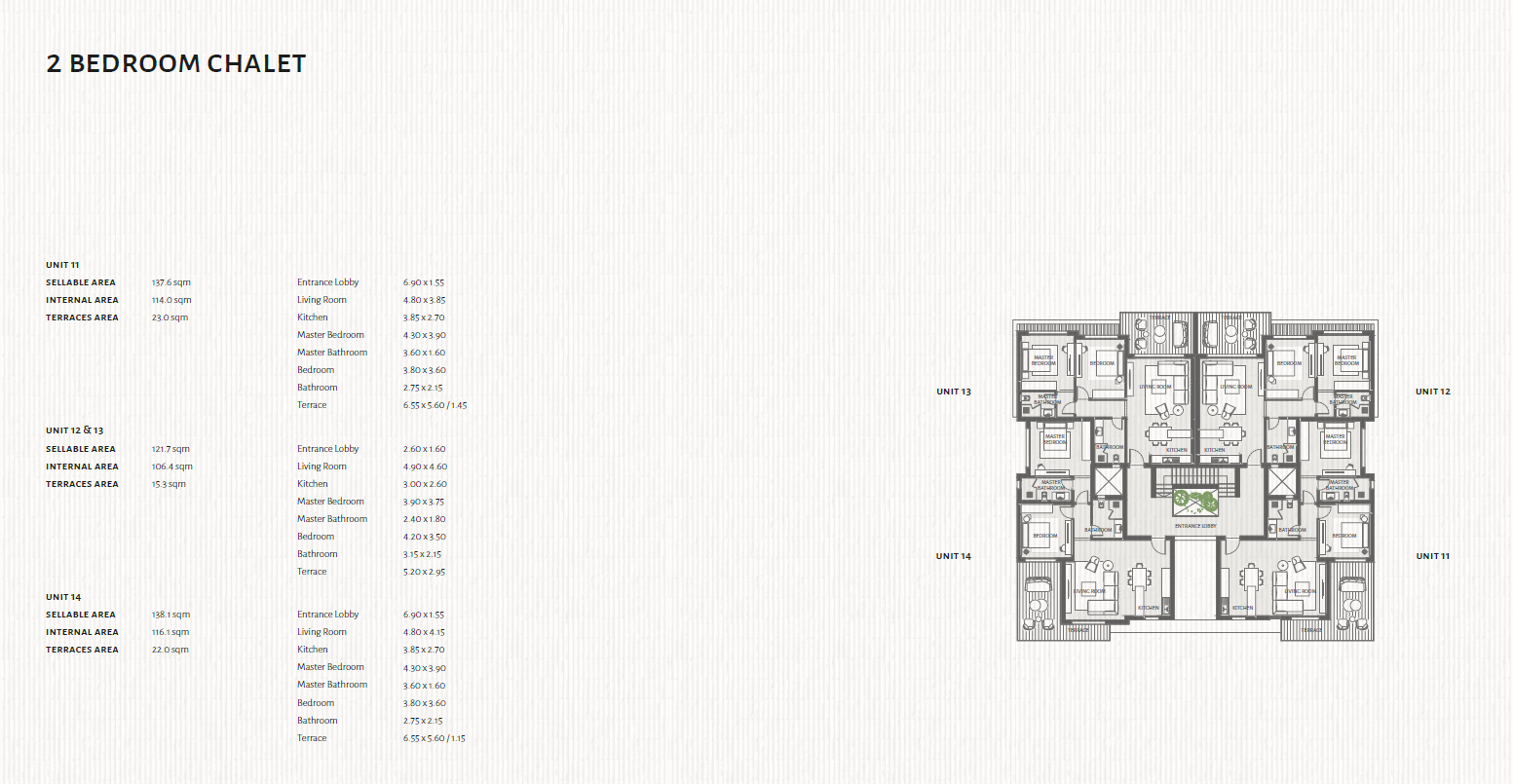 Floor plan for chalet at The Med