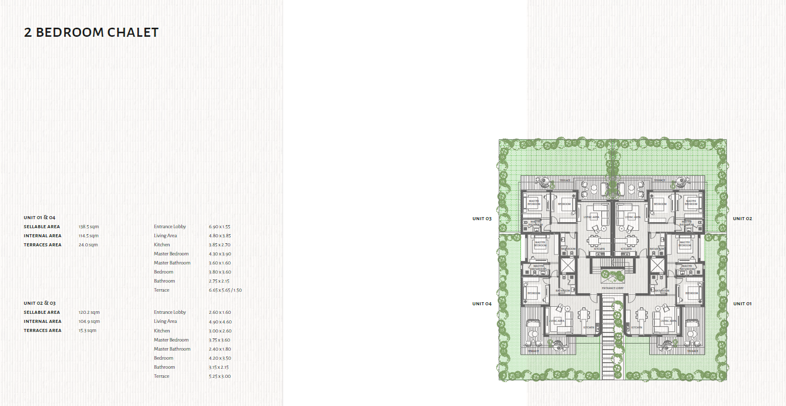 Floor plan for chalet at The Med