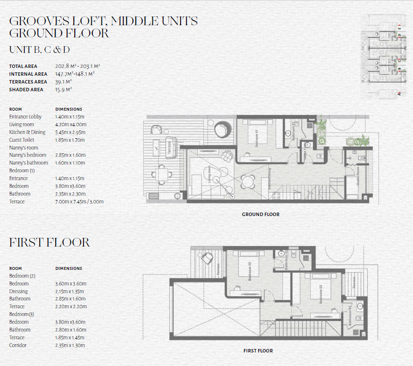 Floor plan for apartment at The Med