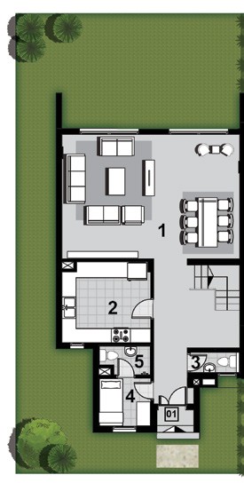 Floor plan for townhouse at Etapa