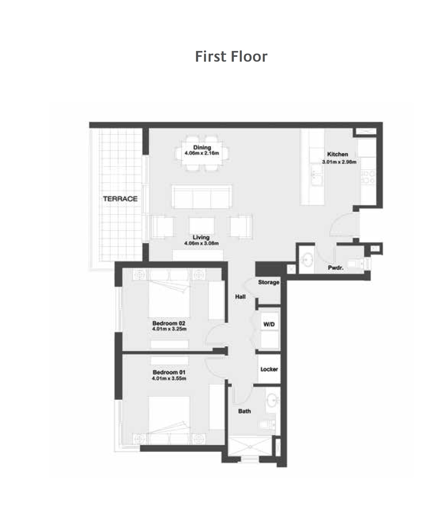 Floor plan for chalet at Marassi