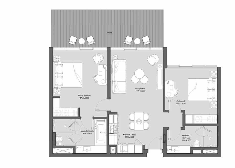 Floor plan for apartment at Vida Marassi Marina