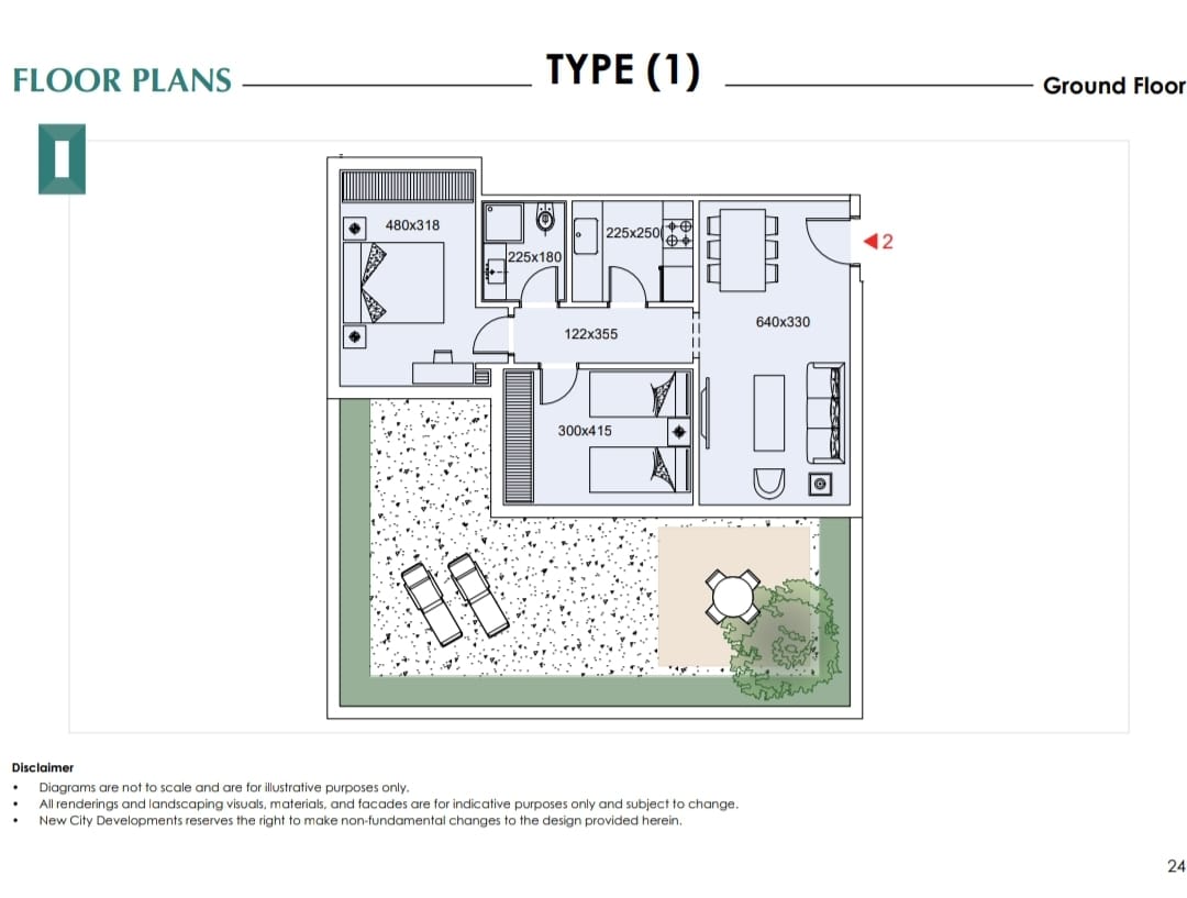 Floor plan for apartment at Eco West