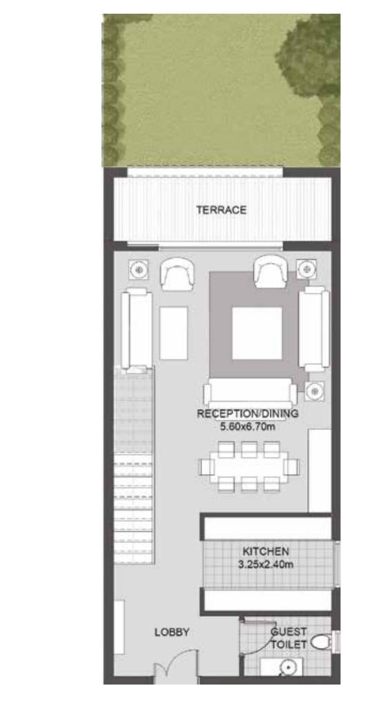 Floor plan for duplex at SODIC East