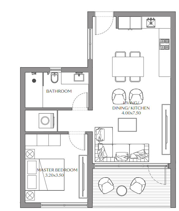 Floor plan for apartment at June
