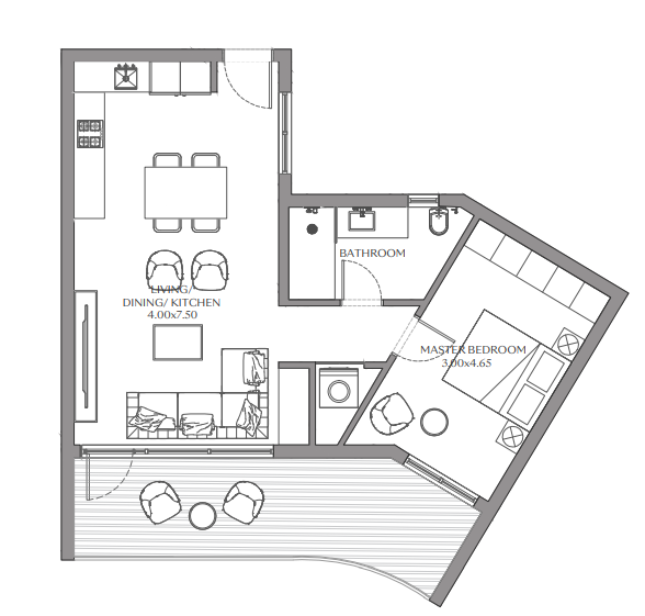 Floor plan for apartment at June