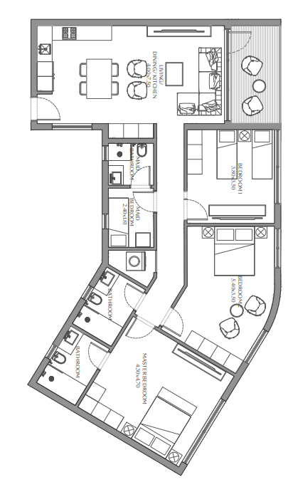 Floor plan for apartment at June