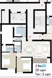 Floor plan for apartment at ZED East