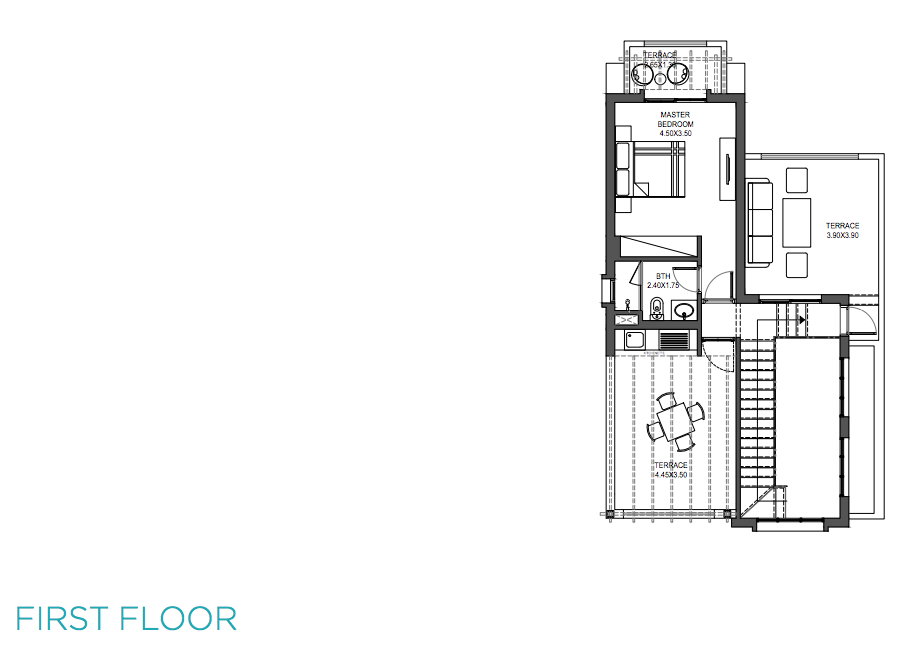 Floor plan for villa at Cyan