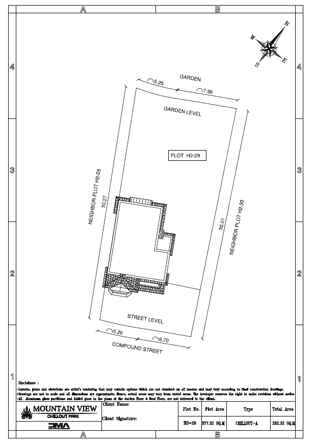 Floor plan for villa at Mountain View Chillout Park