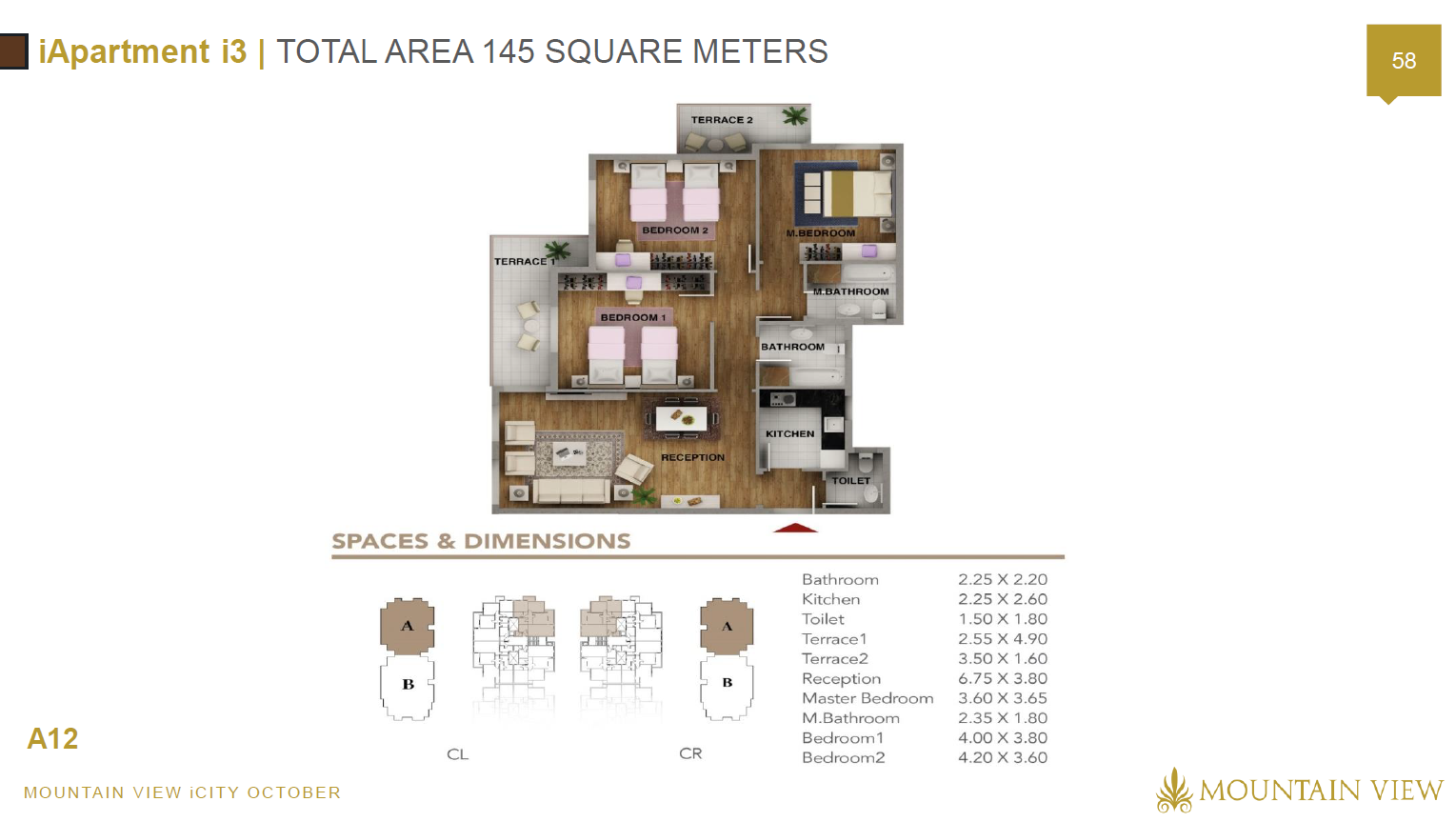 Floor plan for apartment at Mountain View iCity October