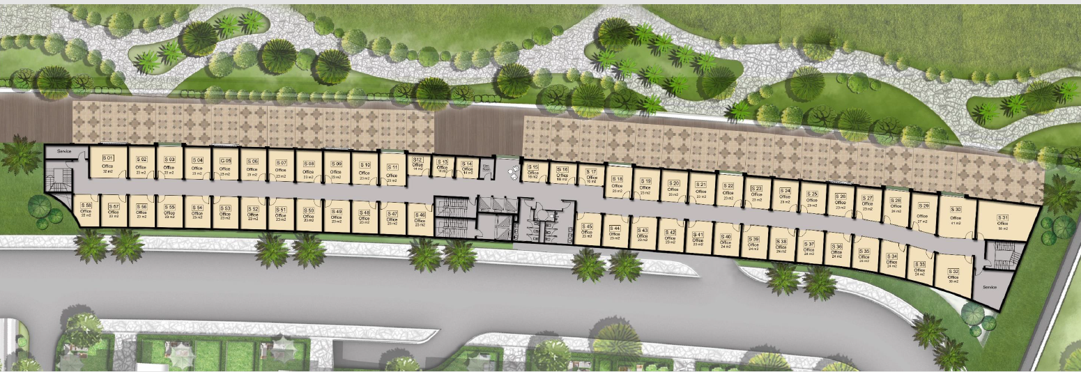 Floor plan for  at De joya 2 strip mall