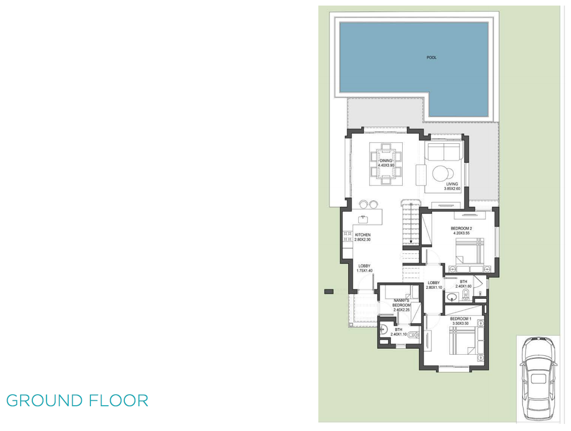 Floor plan for villa at Cyan