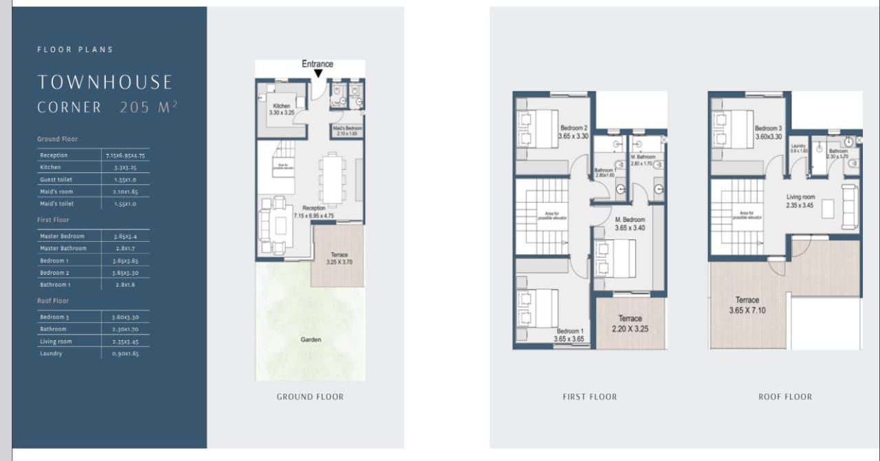 Floor plan for townhouse at Rivers