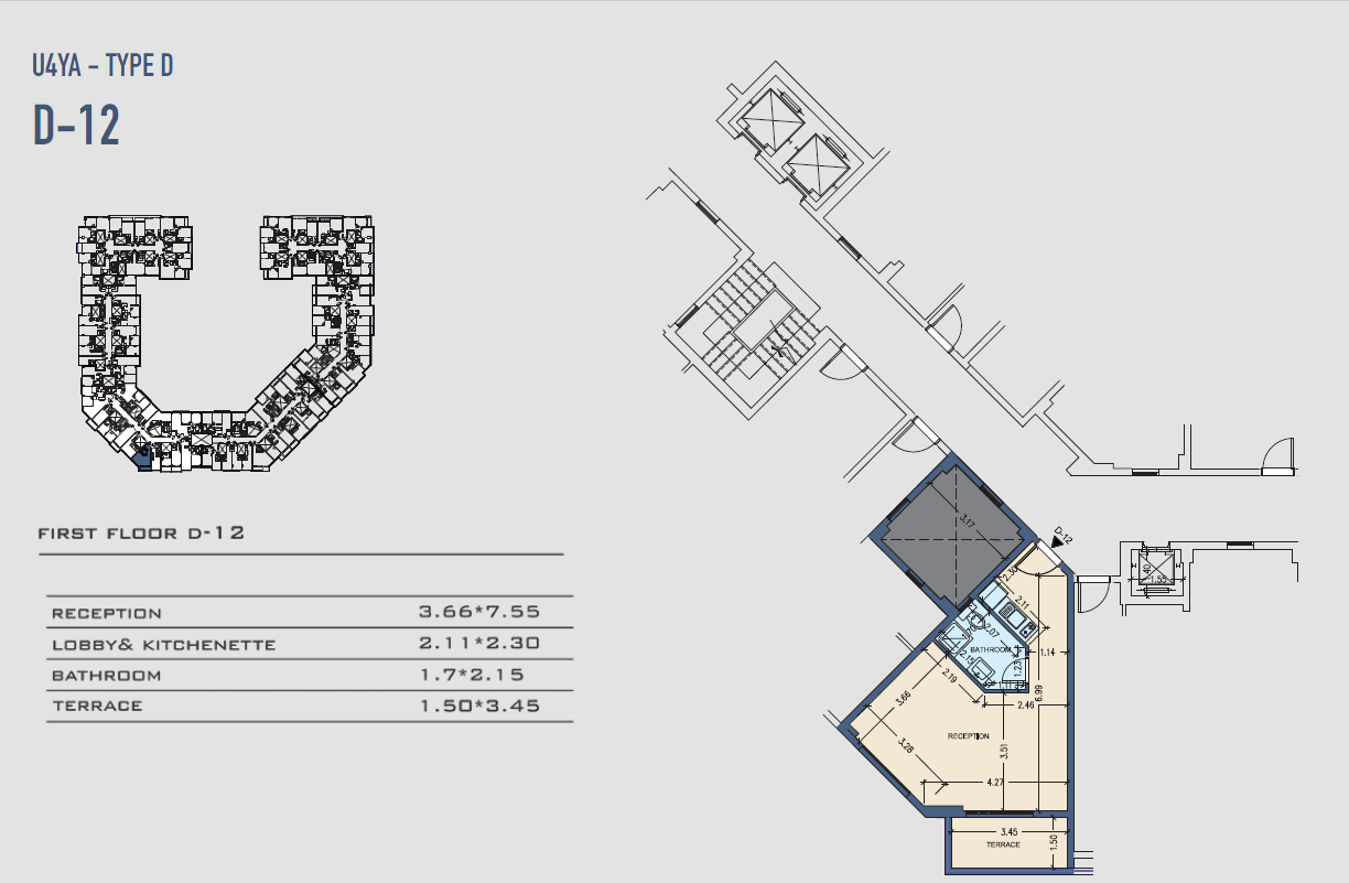 Floor plan for studio at Sun Capital