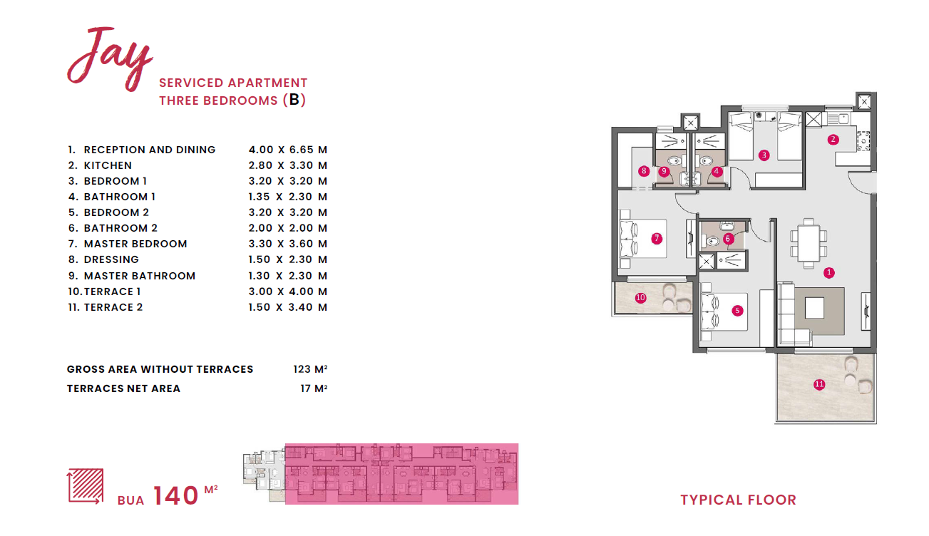 Floor plan for apartment at D.O.S.E