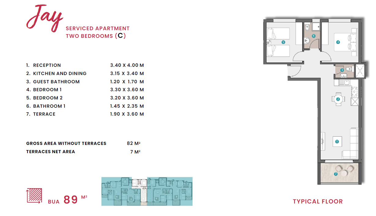 Floor plan for apartment at D.O.S.E