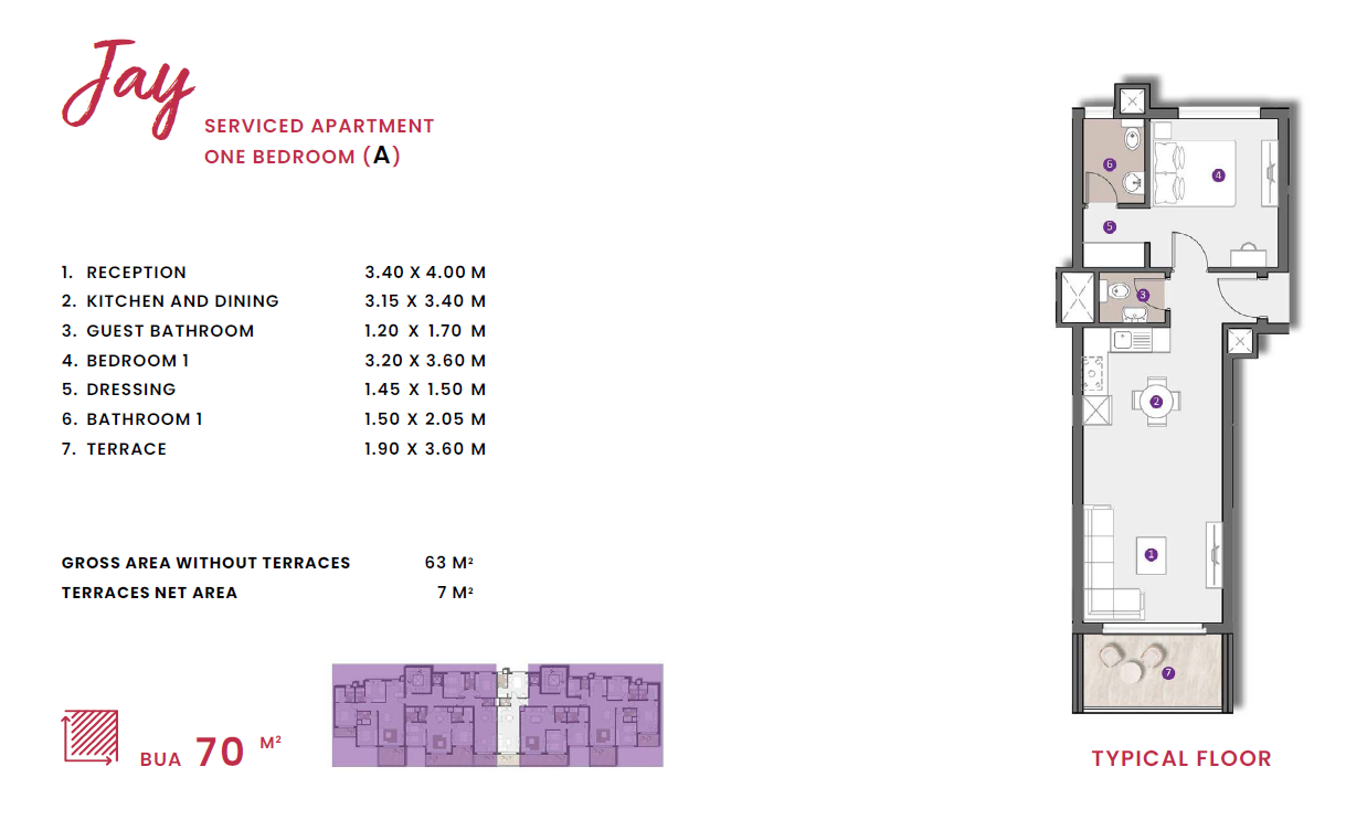 Floor plan for apartment at D.O.S.E