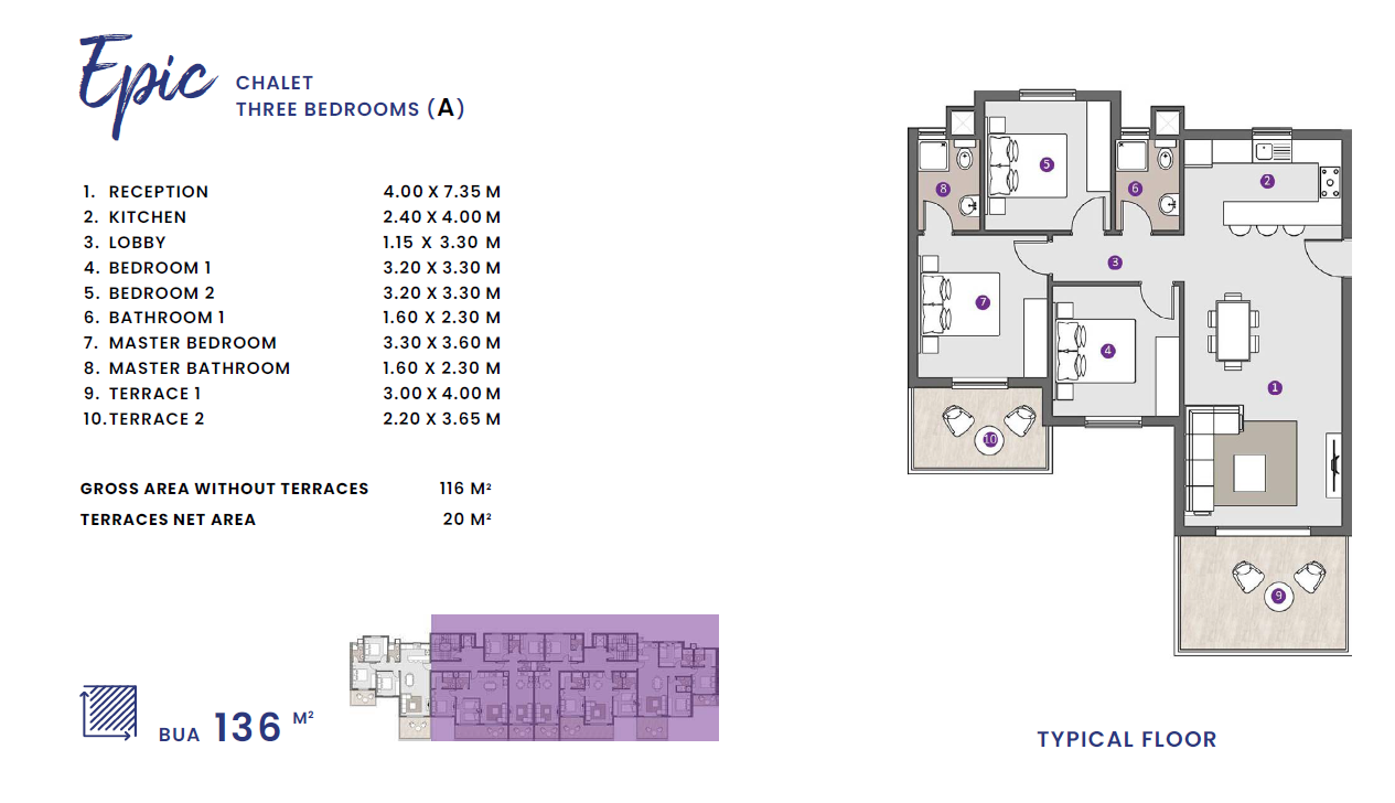 Floor plan for chalet at D.O.S.E
