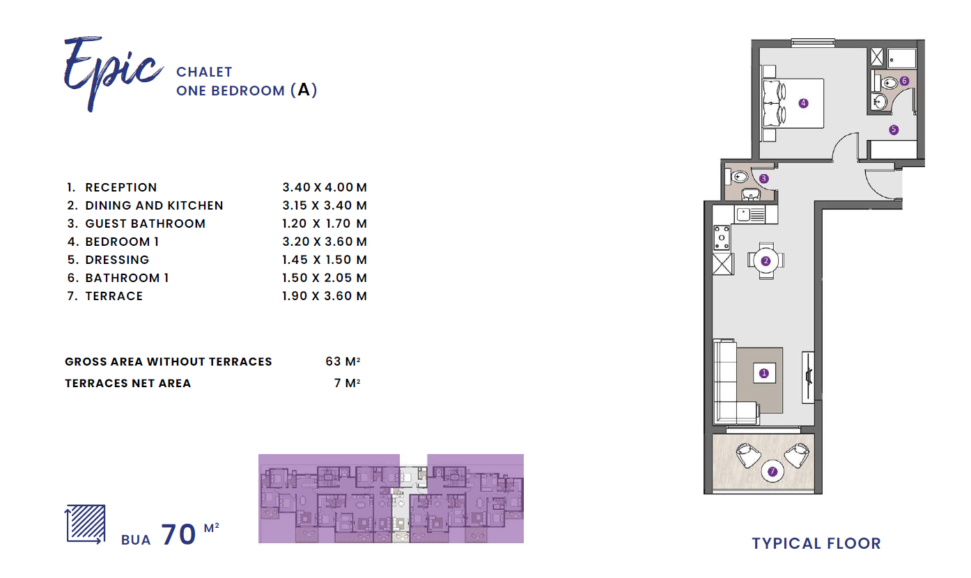 Floor plan for chalet at D.O.S.E
