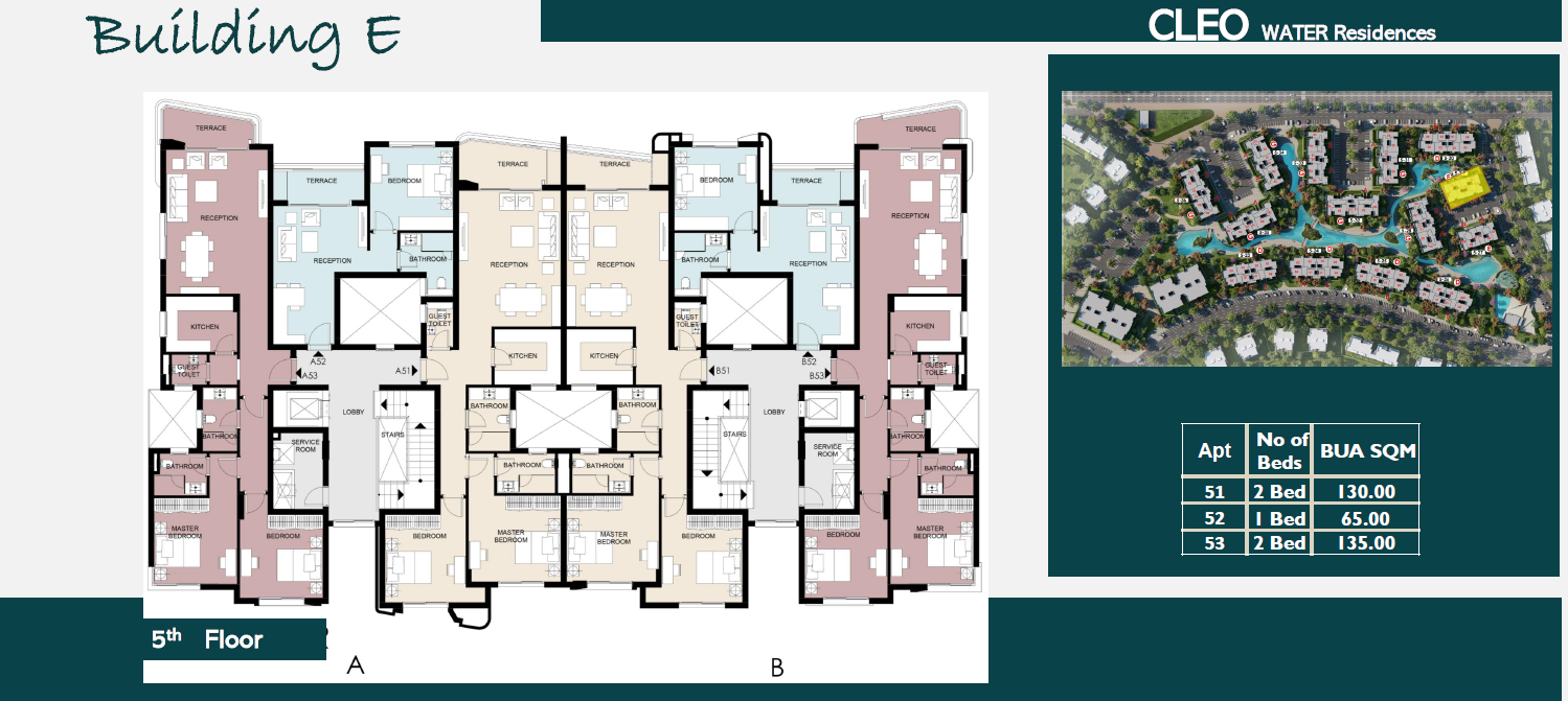 Floor plan for apartment at Palm Hills New Cairo