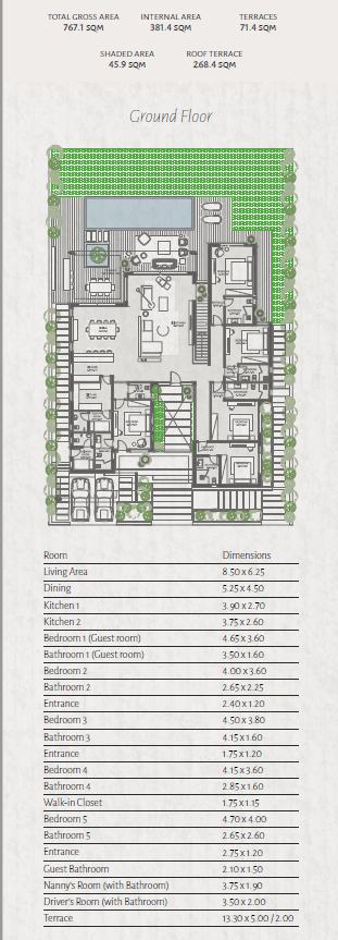 Floor plan for villa at The Med