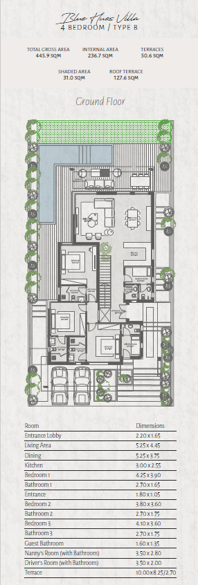 Floor plan for villa at The Med