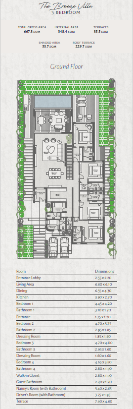 Floor plan for villa at The Med