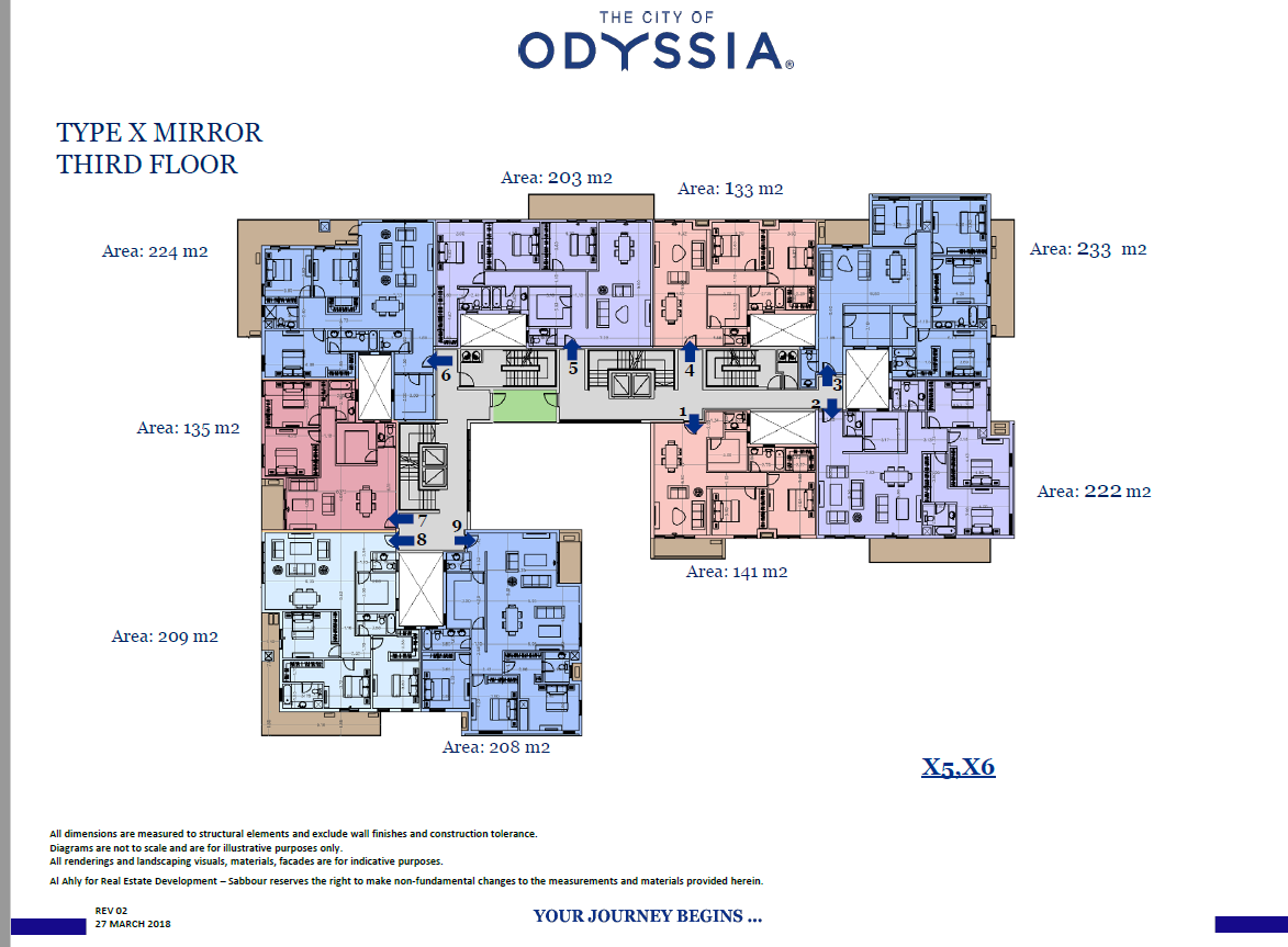 Floor plan for apartment at The City of Odyssia