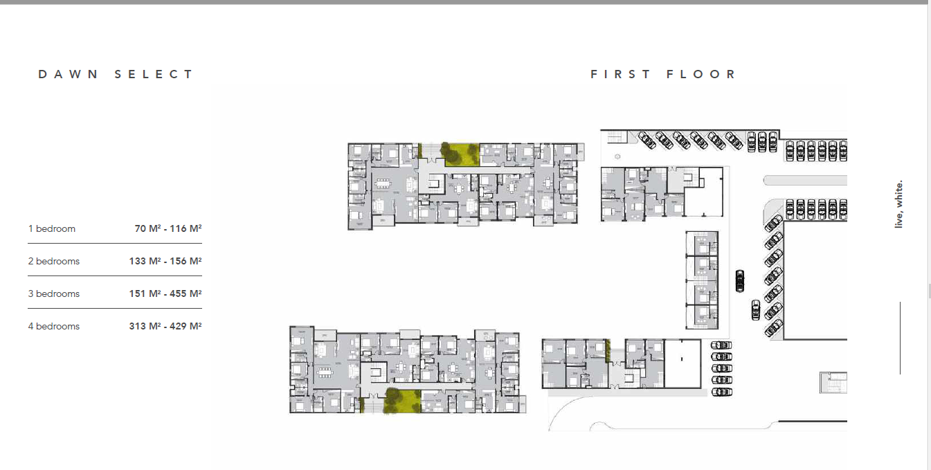 Floor plan for chalet at Direction White
