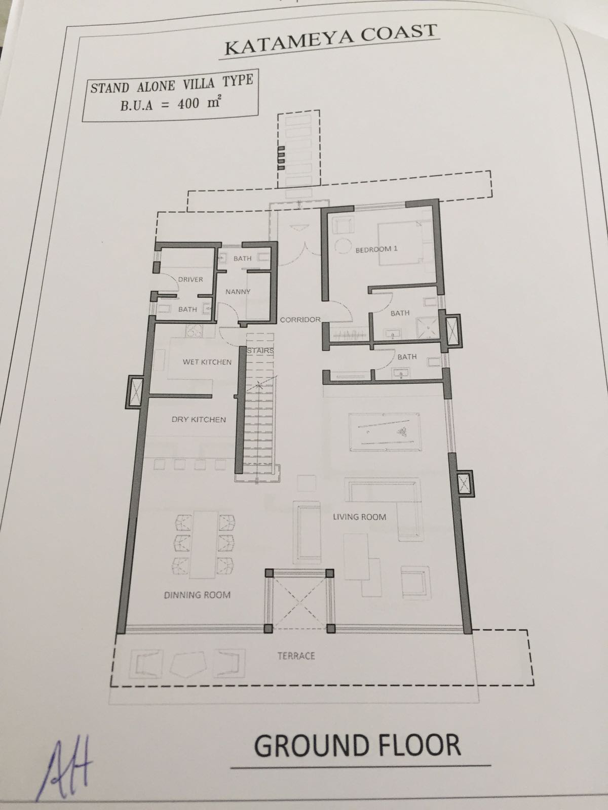 Floor plan for villa at Katameya Coast