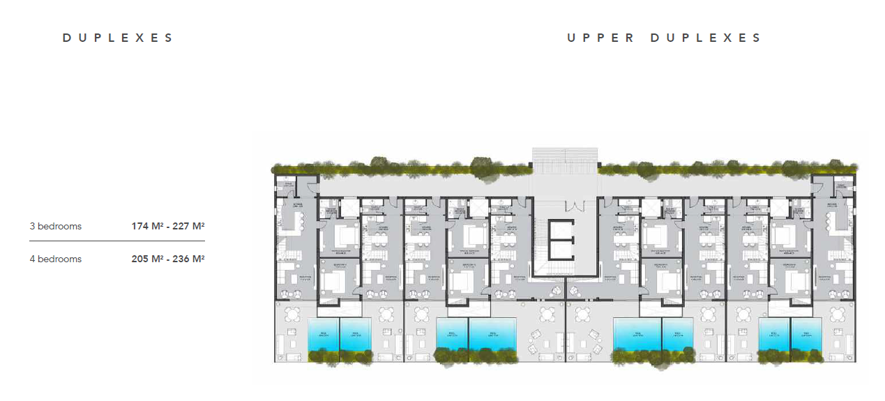 Floor plan for duplex at Direction White