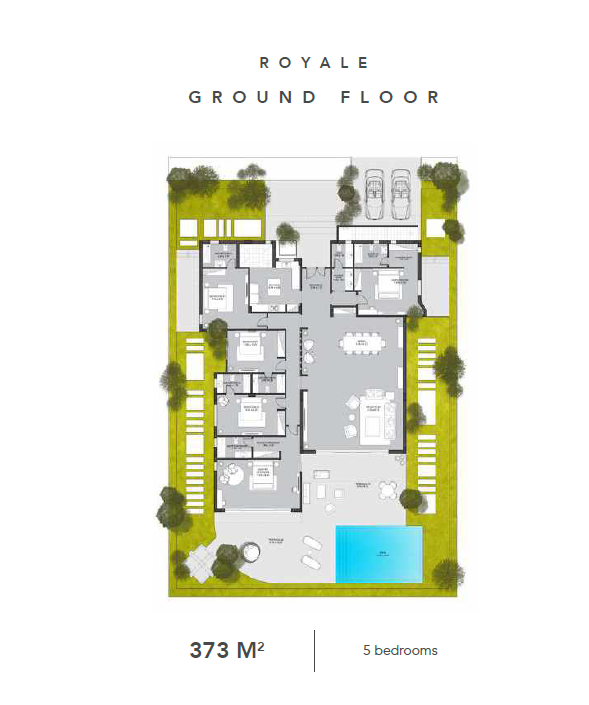 Floor plan for villa at Direction White