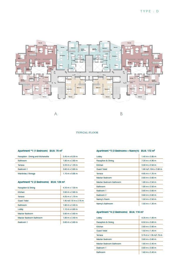 Floor plan for apartment at Palm Hills New Cairo