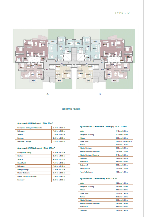 Floor plan for apartment at Palm Hills New Cairo