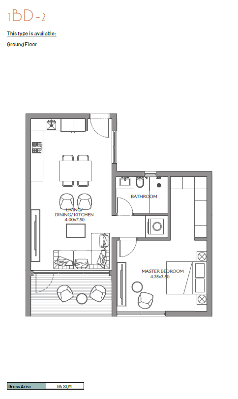 Floor plan for apartment at June