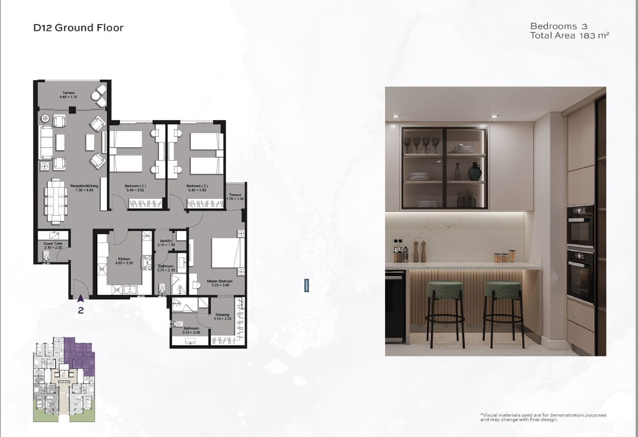 Floor plan for apartment at Ninety Avenue