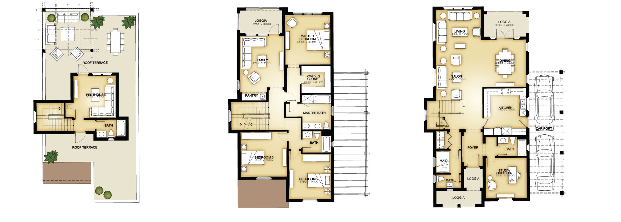Floor plan for villa at Mivida