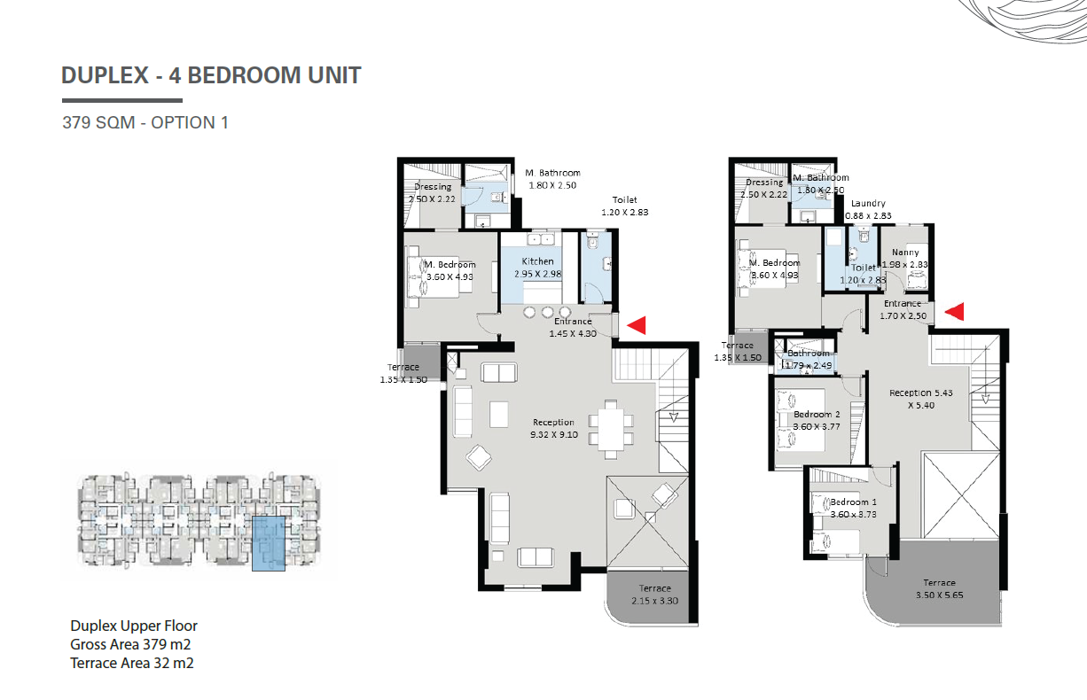Floor plan for duplex at The Curve